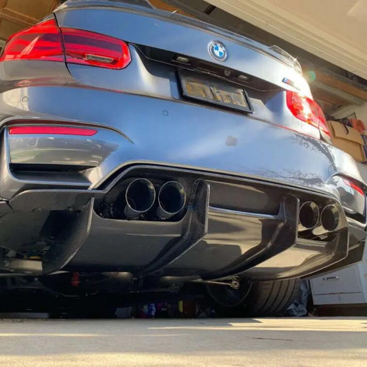 BMW F80 M3 & F82 M4 Carbon Fiber Rear Diffuser - PSM Style