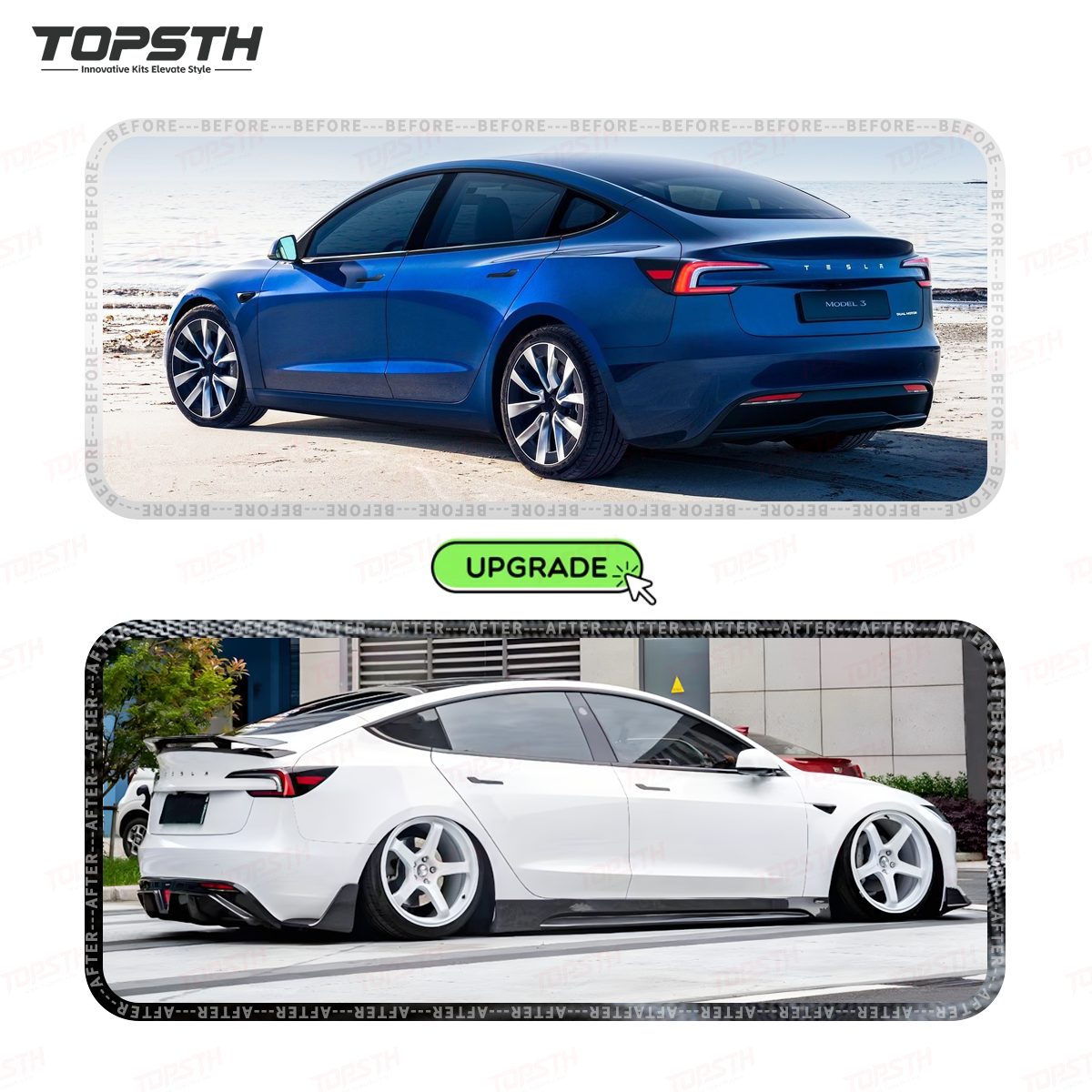 CMST Design Carbon Fiber bodykit for Tesla Model 3 highland 2024+