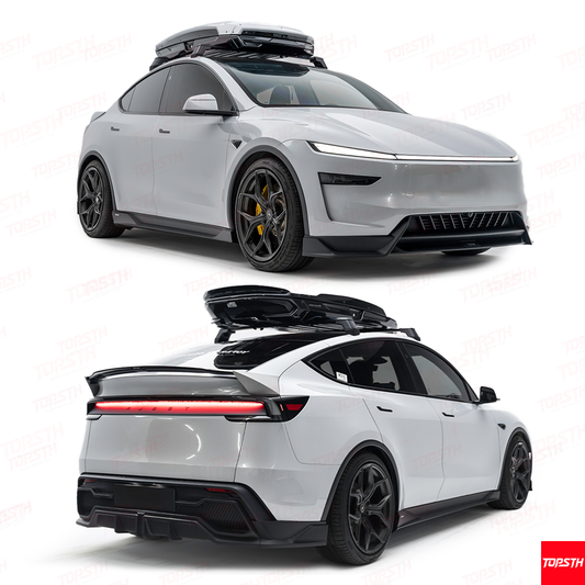 White car with roof racks on a white background