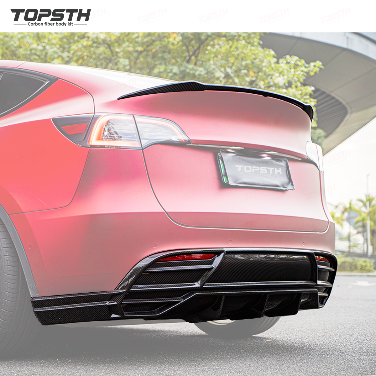 Dry Carbon Fiber Body Kit for Tesla Model Y 2021-2024 Full Exterior Upgrade Kit
