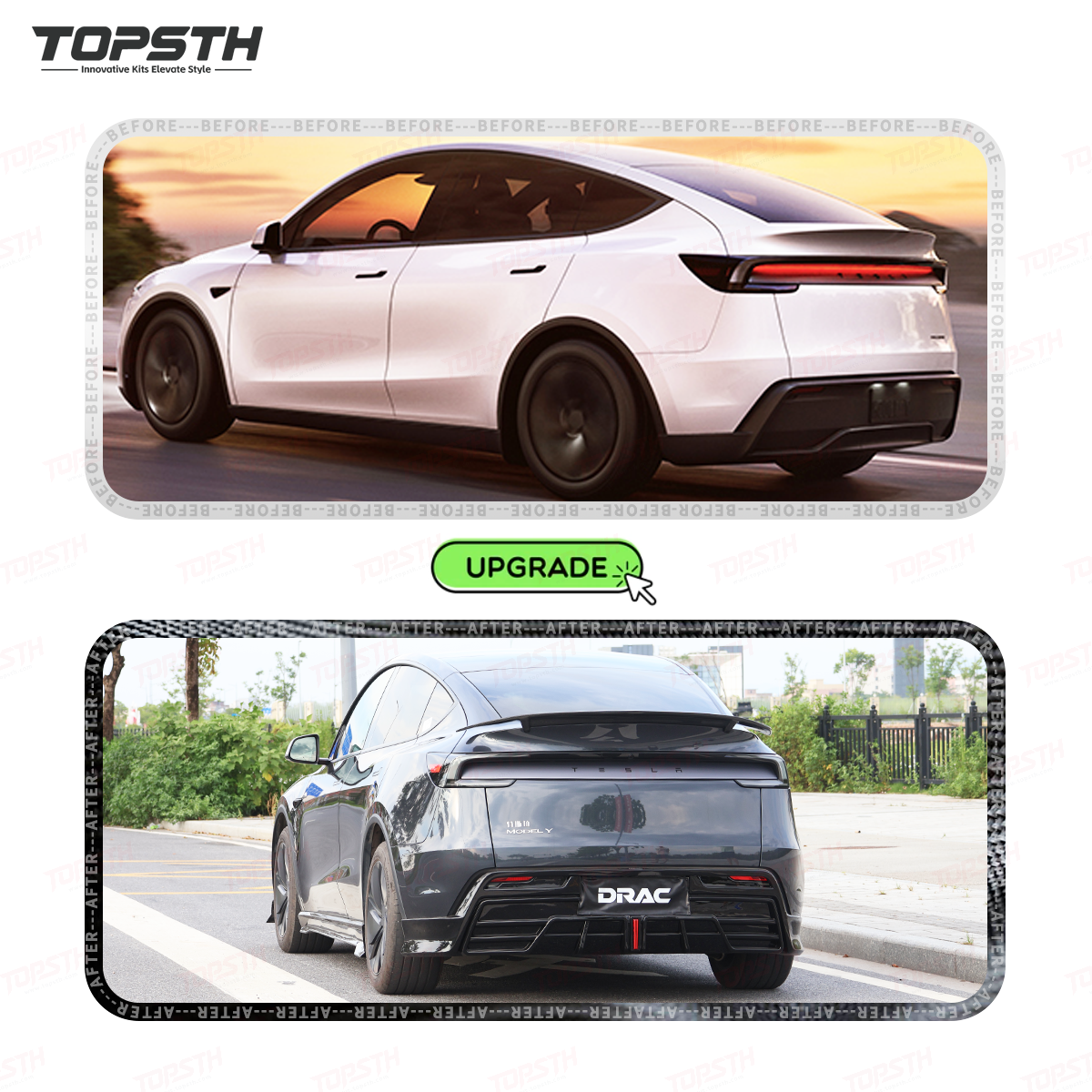 Tesla Model Y Juniper 2025+ RT Style Carbon Fiber Rear Spoiler