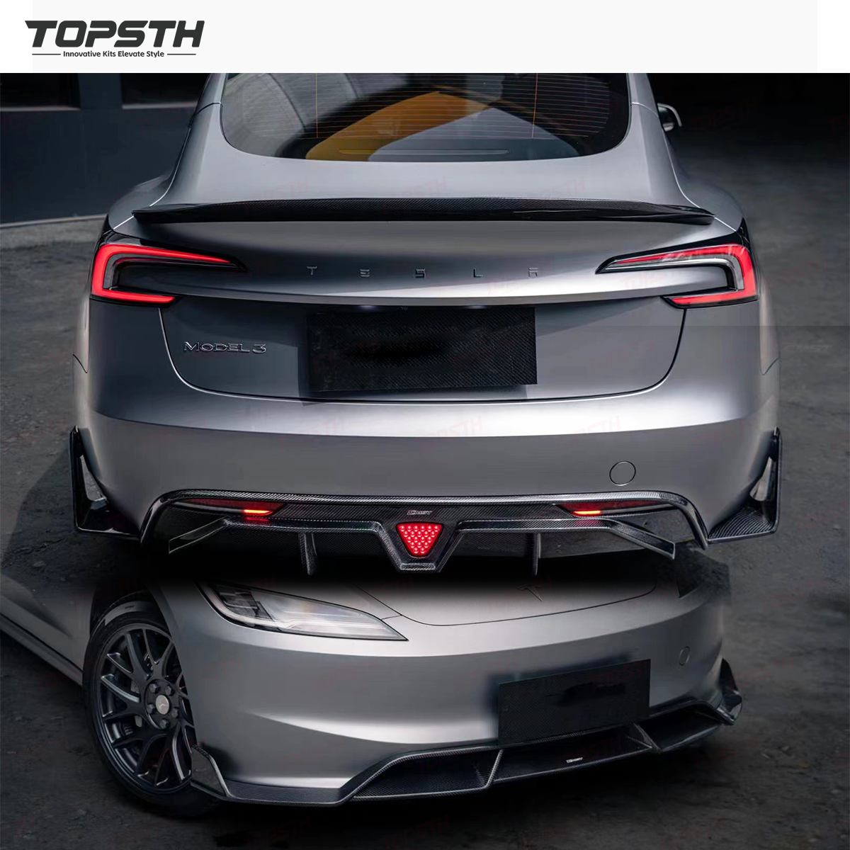 CMST Design Carbon Fiber bodykit for Tesla Model 3 highland 2024+