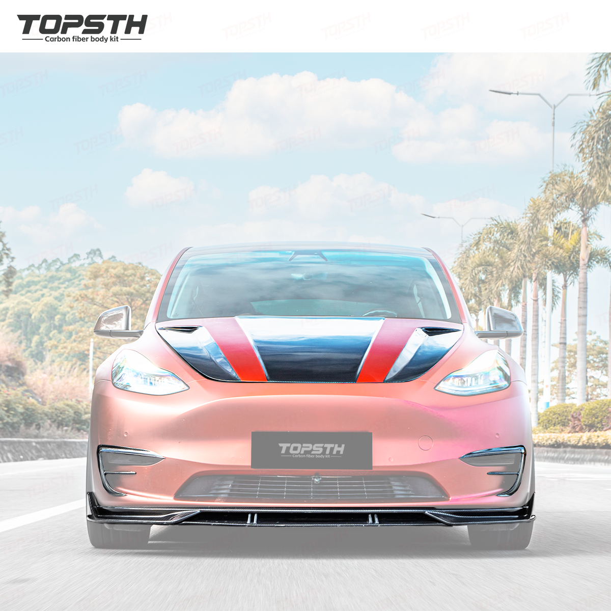 Dry Carbon Fiber Body Kit for Tesla Model Y 2021-2024 Full Exterior Upgrade Kit