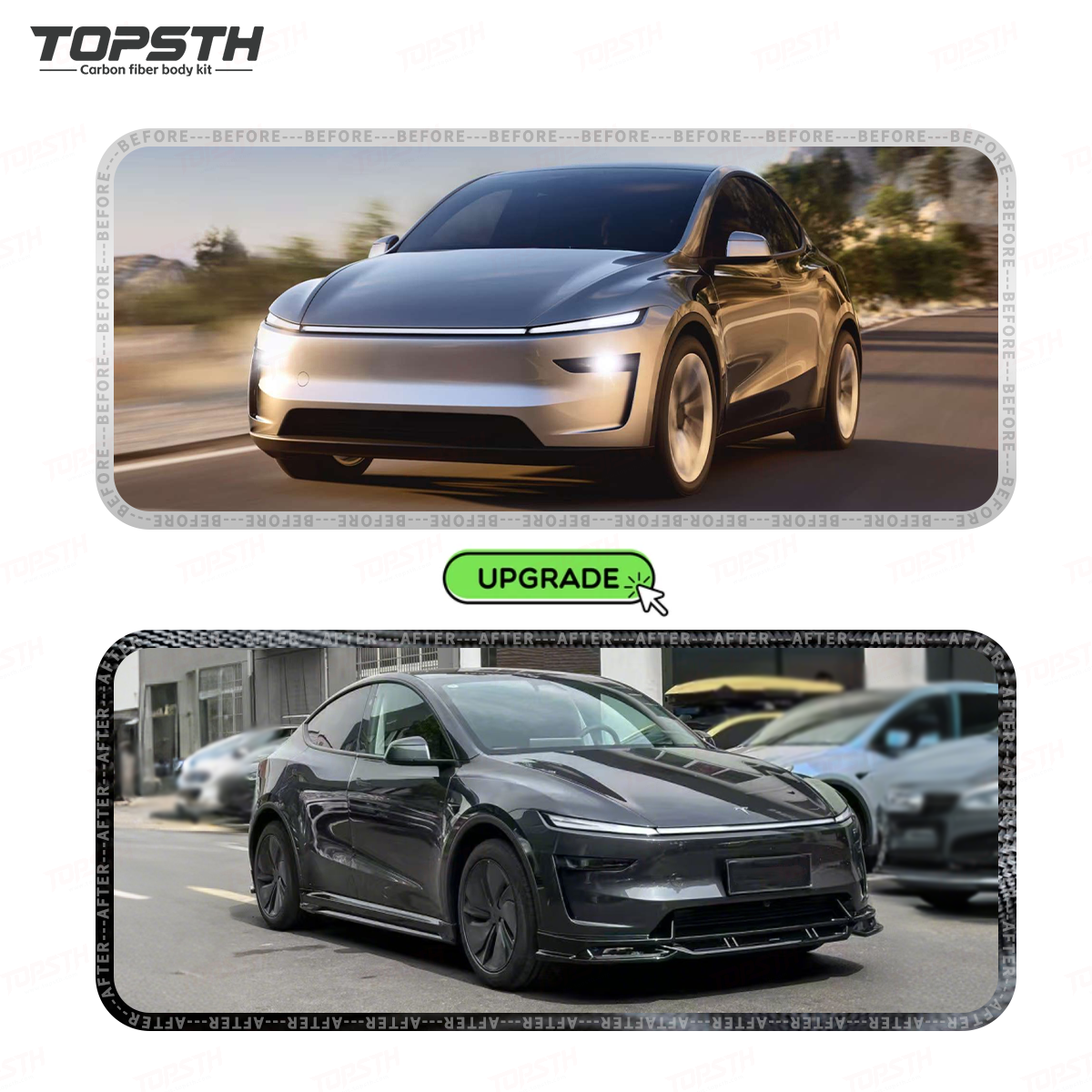 Tesla Model Y Juniper (2025+) ABS Body Kit - Front Lip, Side Skirts, Rear Diffuser for Sporty Style & Performance