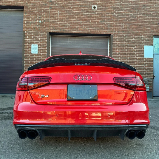 Audi B8 A4 PFL Carbon Fiber PSM Style Rear Spoiler