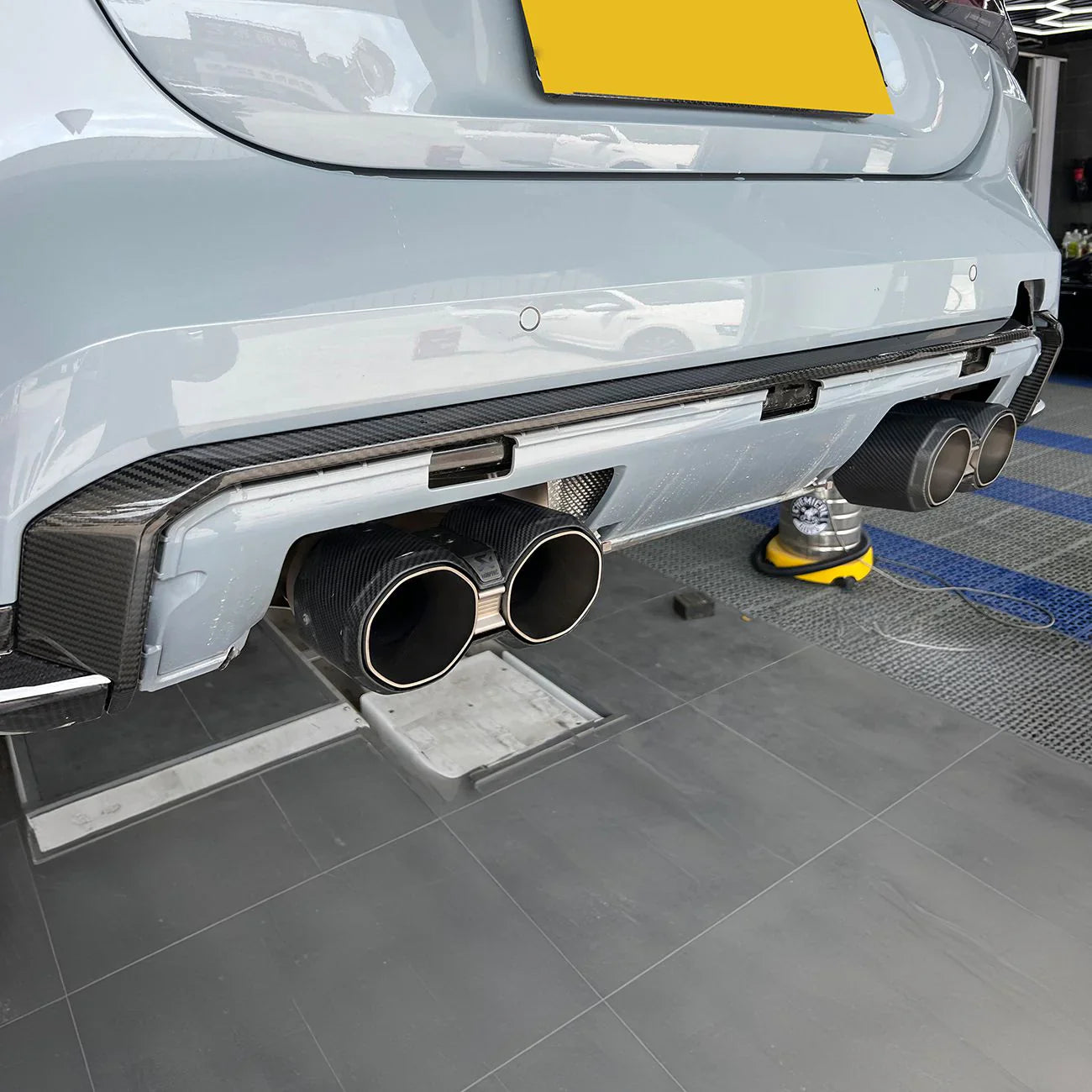 Embellecedor de difusor trasero de fibra de carbono preimpregnada BMW para G80 M3 y G82 M4