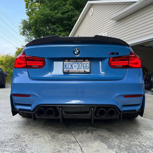 BMW F80 M3 & F82 M4 Carbon Fiber Rear Diffuser - PSM Style
