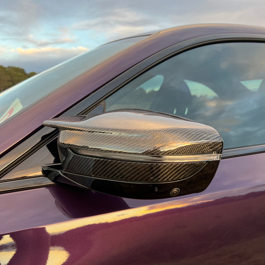Tapas de espejo de fibra de carbono preimpregnadas para BMW G42 G20 G22