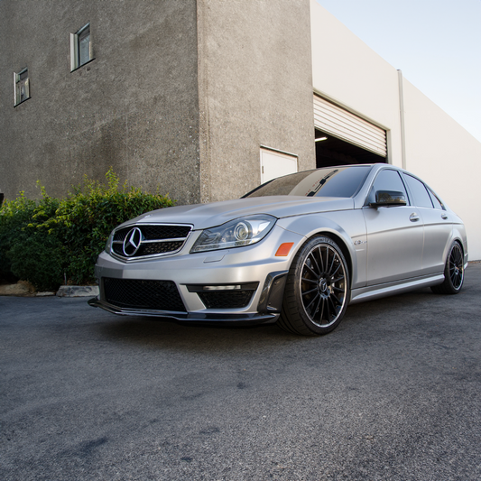 Mercedes W204 C63 FL Pre-Preg Carbon Fiber top Style Front Splitter