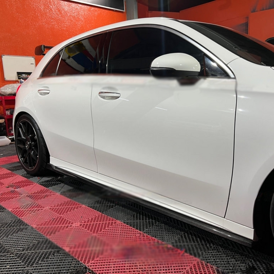 Mercedes W177 Carbon Fiber Side Skirts - TOPSTH Designs
