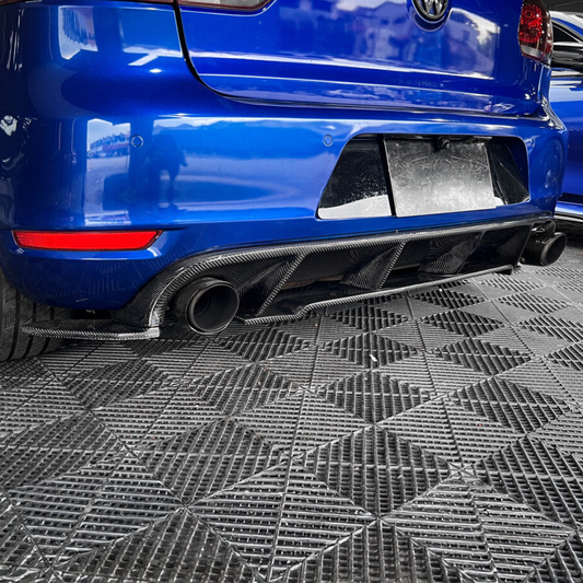 Volkswagen Golf MK6 GTI Carbon Fiber RevoZport Style Rear Diffuser