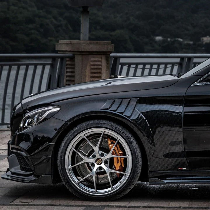 BMW Pre-Pregged Carbon Fiber Topsth Designs Front Fenders for W205 C63/S Sedan Wagon (2015-2021)