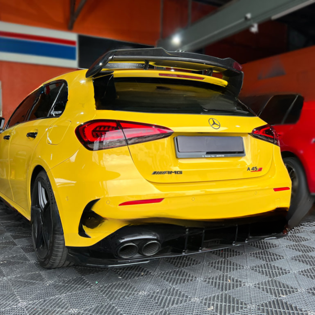 Mercedes Carbon Fiber TOPSTH Designs Rear Spoiler Extension for W177