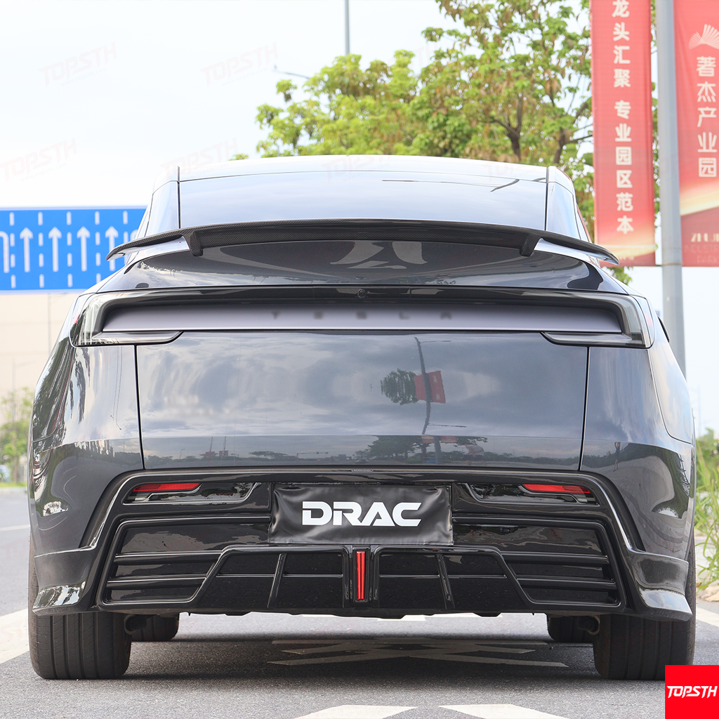 Tesla Model Y Rear Design Tesla Model Y Juniper 2025+ RT Style Carbon Fiber Rear Spoiler – TOPSTH