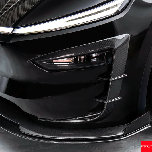 CM Design Carbon Fiber Bumper Splitters for Tesla Model Y Juniper 2025+