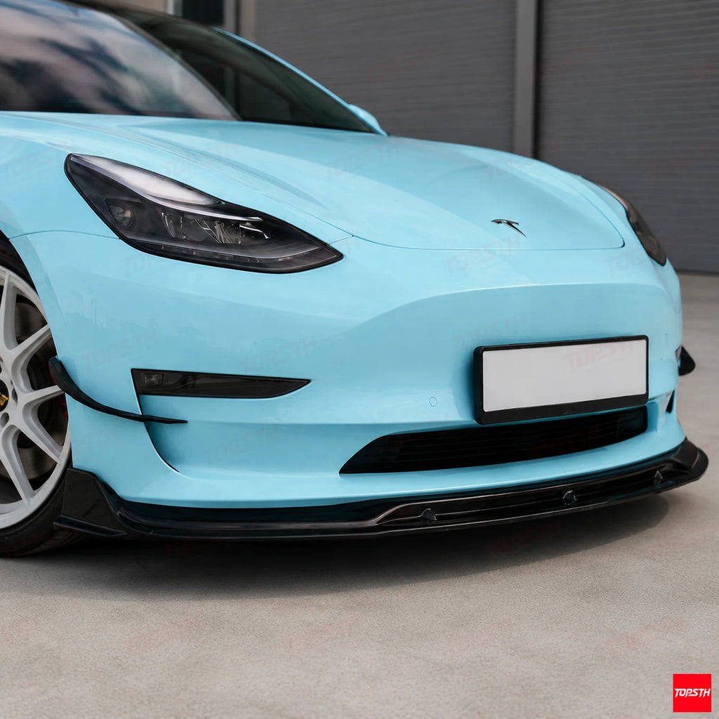 2016-2023 Tesla Model 3 VTEN Style ABS Body kit front lip detail by TOPSTH