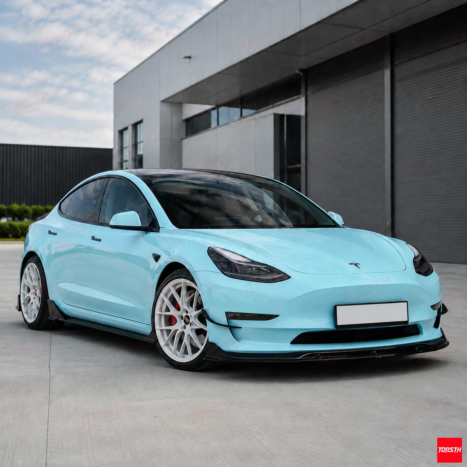 2016-2023 Tesla Model 3 VTEN Style ABS Body kit installation detail view by TOPSTH