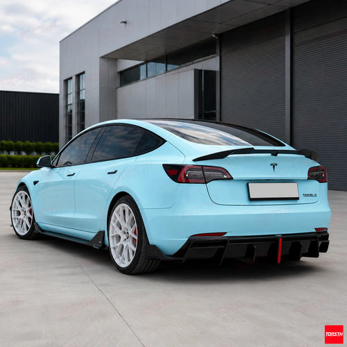 2016-2023 Tesla Model 3 VTEN Style ABS Body kit rear 3-quarter full vehicle view by TOPSTH