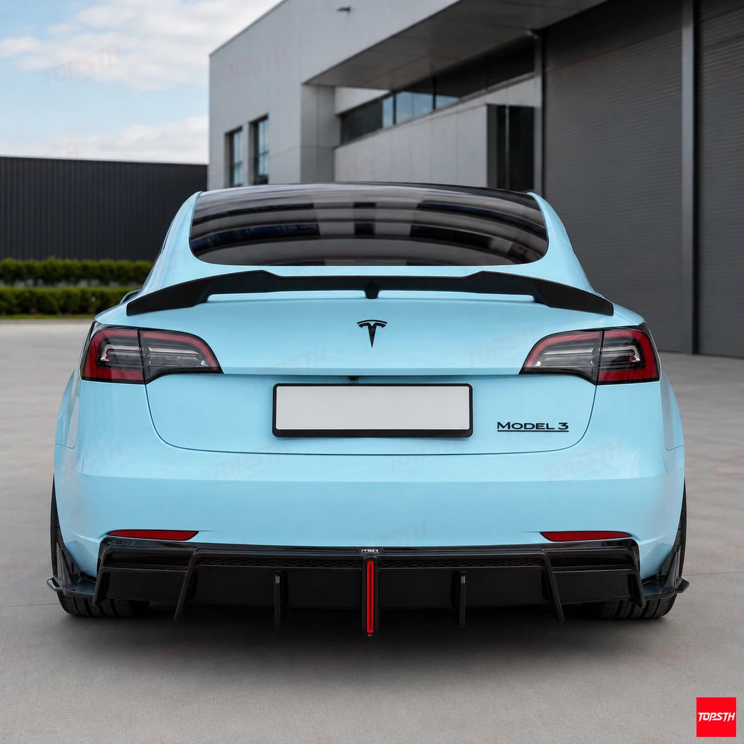 2016-2023 Tesla Model 3 VTEN Style ABS Body kit rear view by TOPSTH