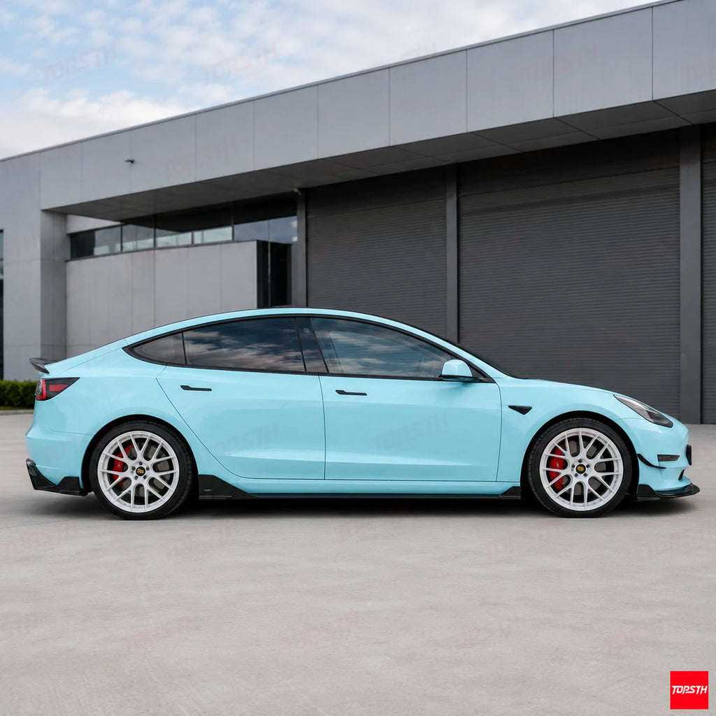 2016-2023 Tesla Model 3 VTEN Style ABS Body kit side profile view by TOPSTH