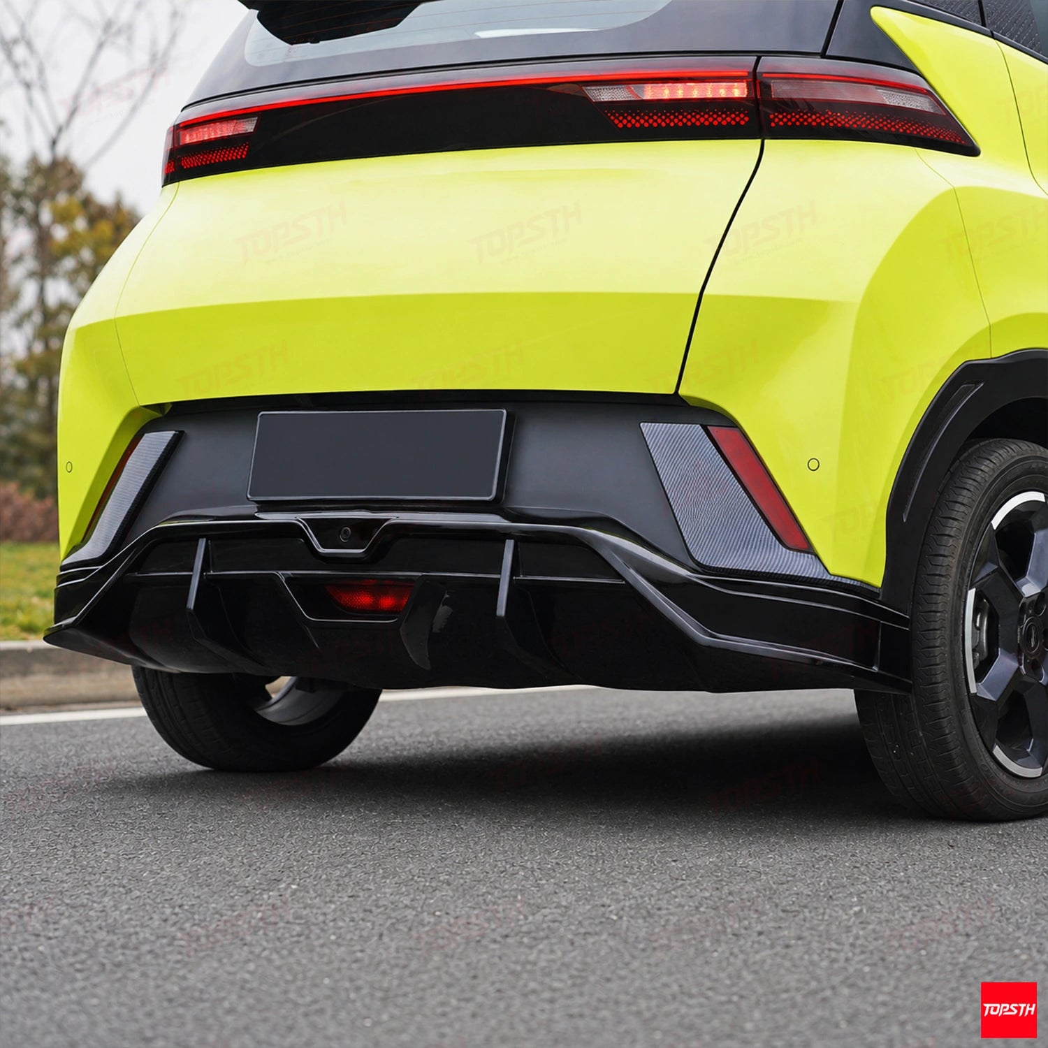 DC Style ABS Body Kit for 2022-2025 BYD Seagull / Dolphin Mini / Dolphin Surf / Atto 1, Rear Diffuser Detail by TOPSTH.