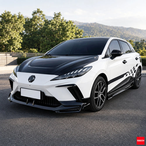 LD Style ABS Body Kit for 2022-2025 MG4 EV Mulan ELECTRIC, Front 3 Quarter View by TOPSTH.