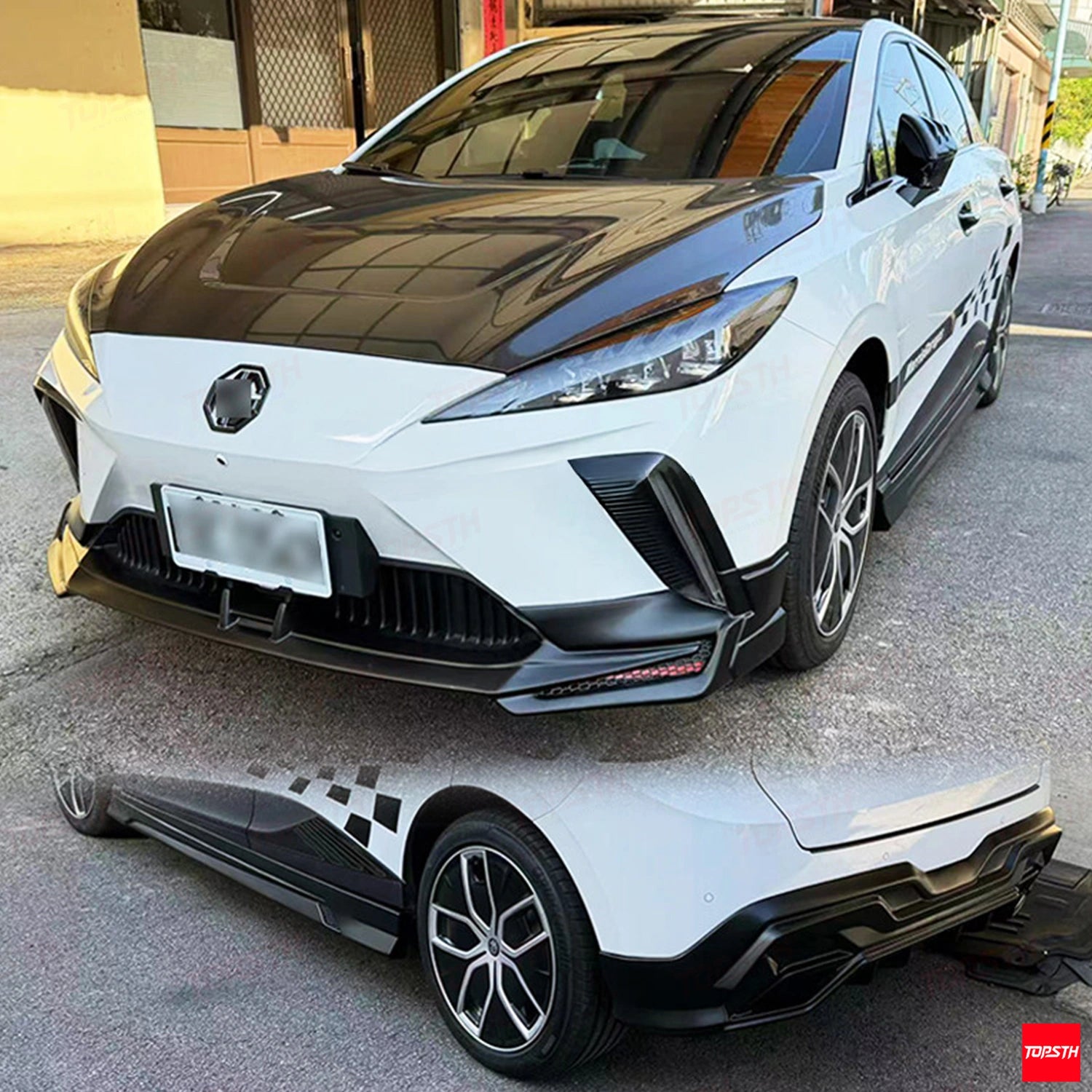 LD Style ABS Body Kit for 2022-2025 MG4 EV Mulan ELECTRIC, Installation Detail by TOPSTH.