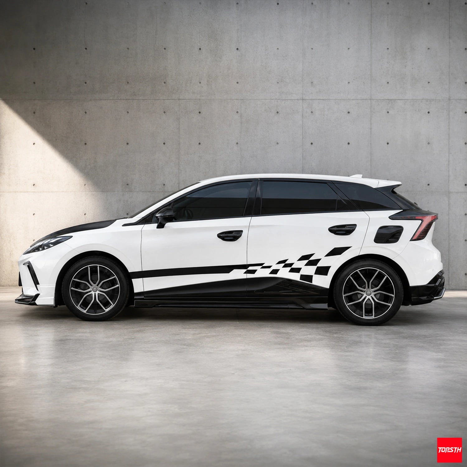 LD Style ABS Body Kit for 2022-2025 MG4 EV Mulan ELECTRIC, Side Profile by TOPSTH.