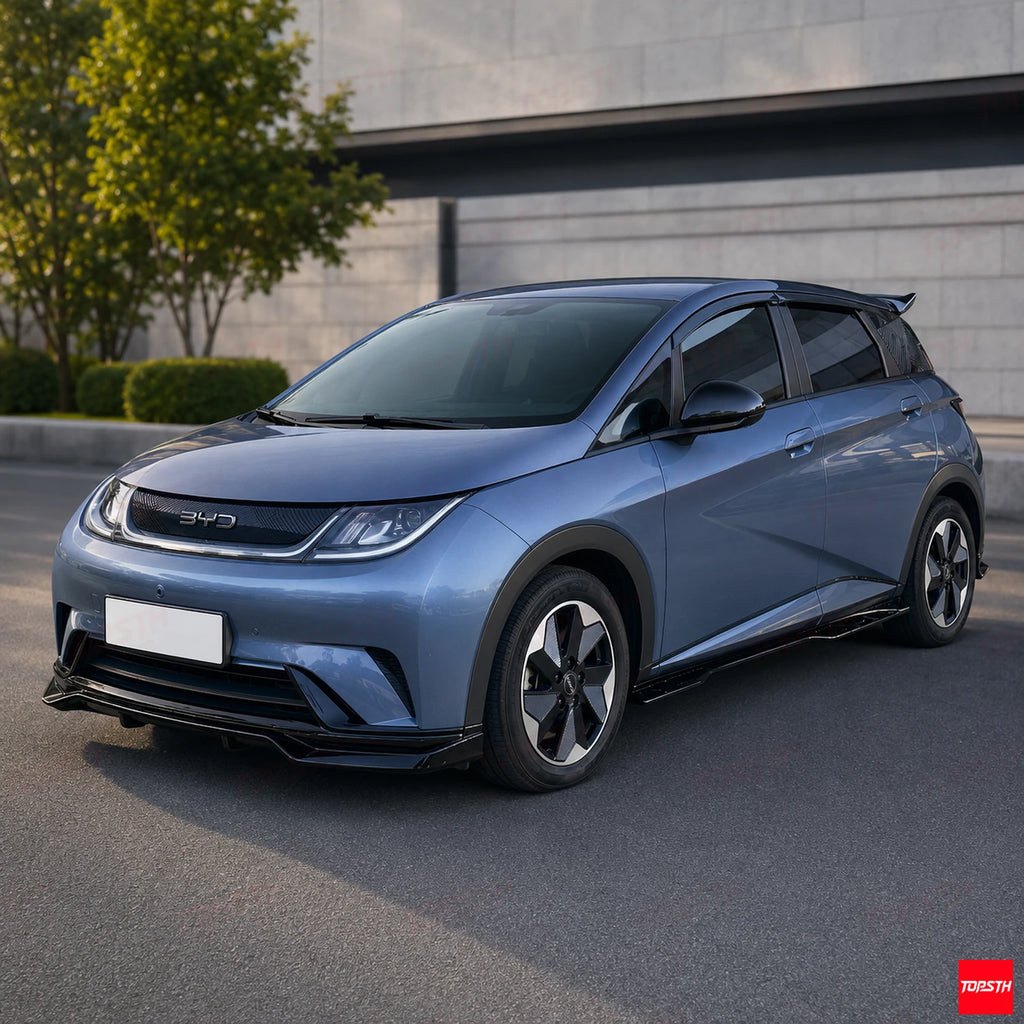 2023-2025 BYD Dolphin TP Style ABS Body Kit front 3-quarter full vehicle view by TOPSTH