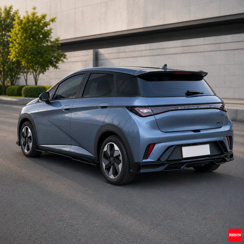 2023-2025 BYD Dolphin TP Style ABS Body Kit rear 3-quarter full vehicle view by TOPSTH