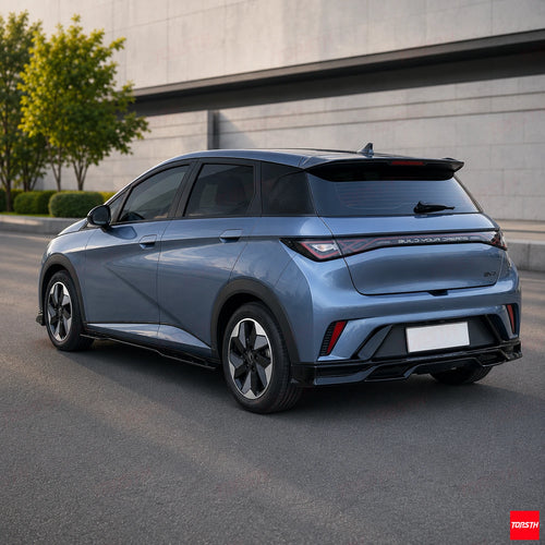 2023-2025 BYD Dolphin TP Style ABS Body Kit rear 3-quarter full vehicle view by TOPSTH