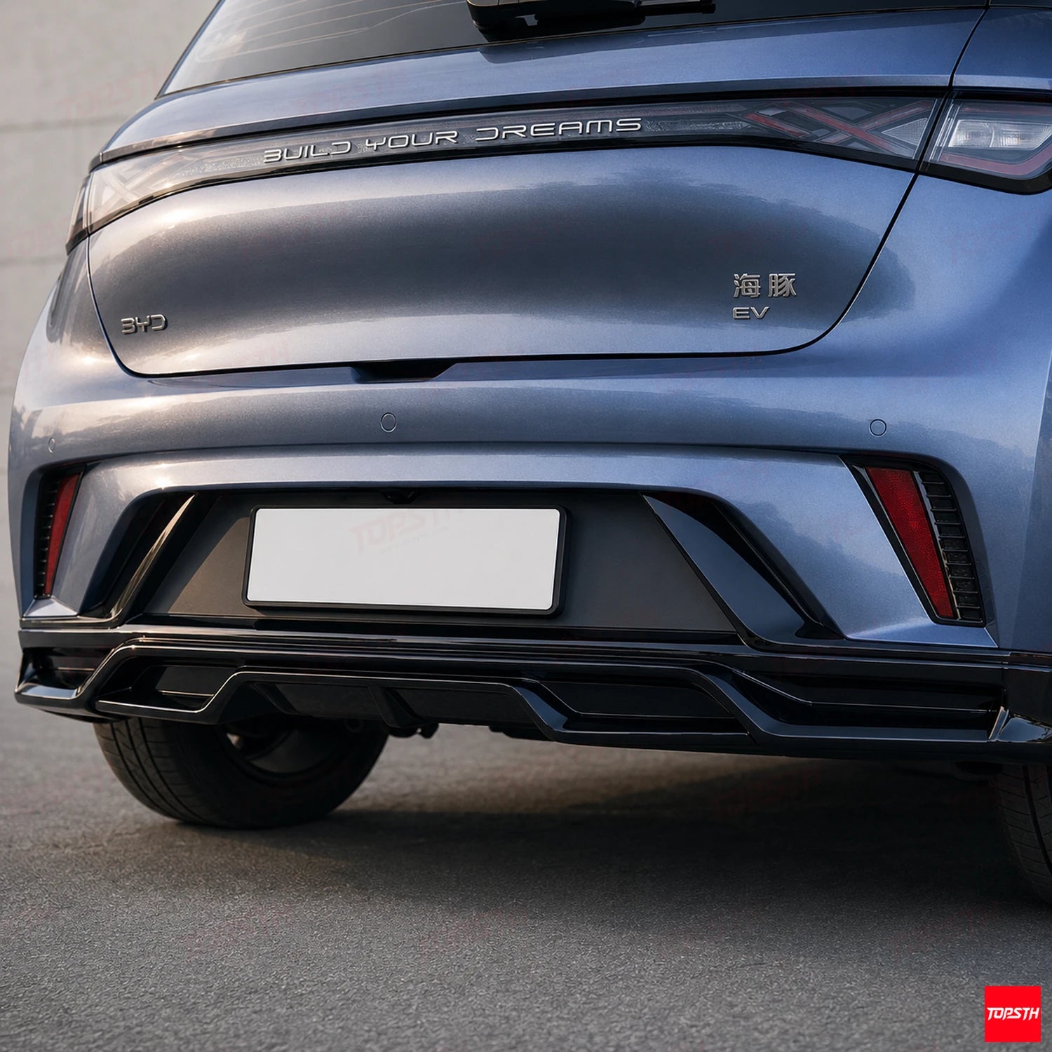 2023-2025 BYD Dolphin TP Style ABS Body Kit rear diffuser detail by TOPSTH