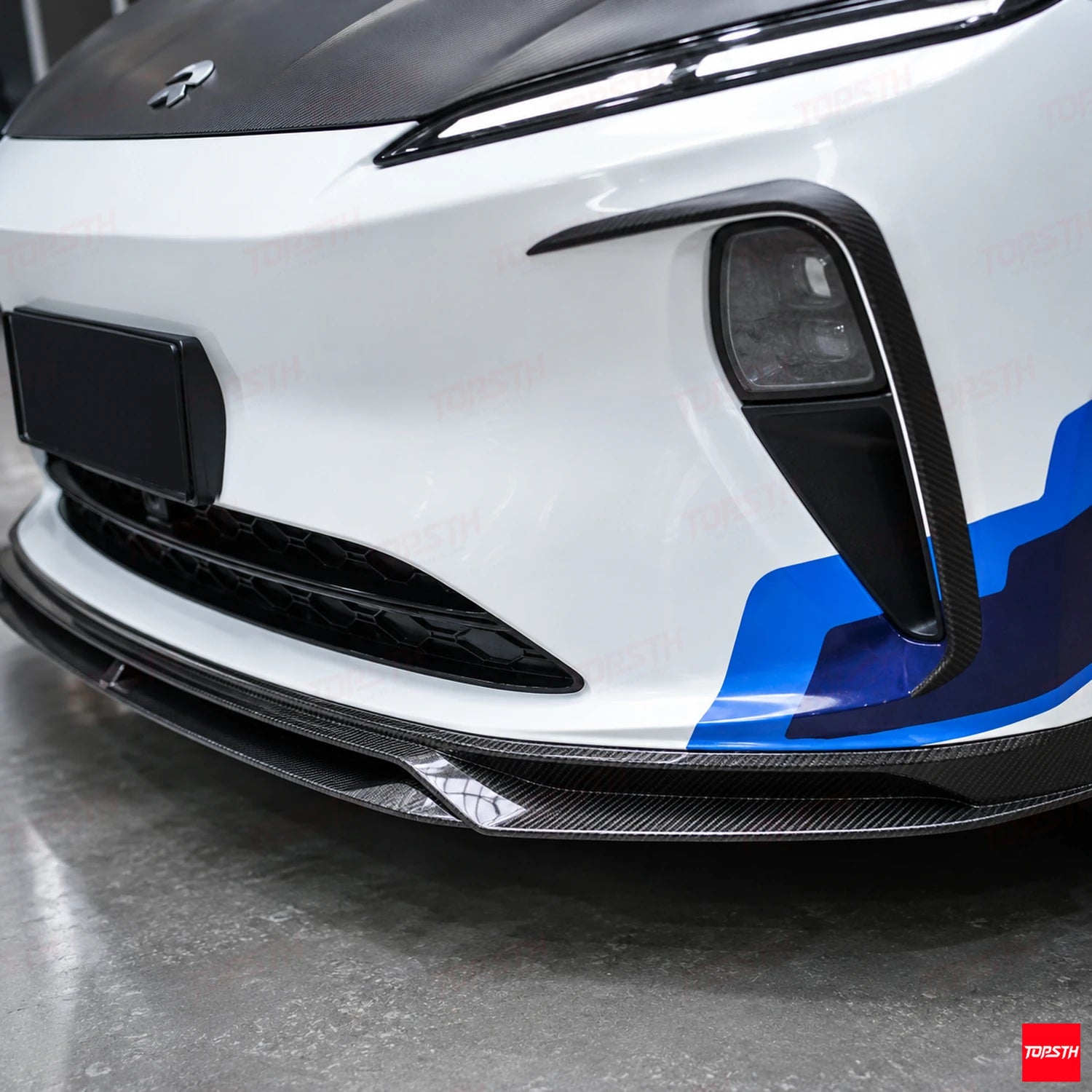 2023+ NIO ET5 Touring ET5T BOCT Style Carbon fiber Body kit front lip detail by TOPSTH