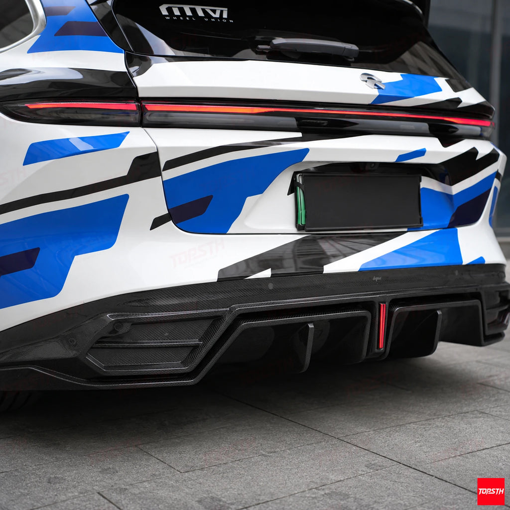 2023+ NIO ET5 Touring ET5T BOCT Style Carbon fiber Body kit rear diffuser detail by TOPSTH