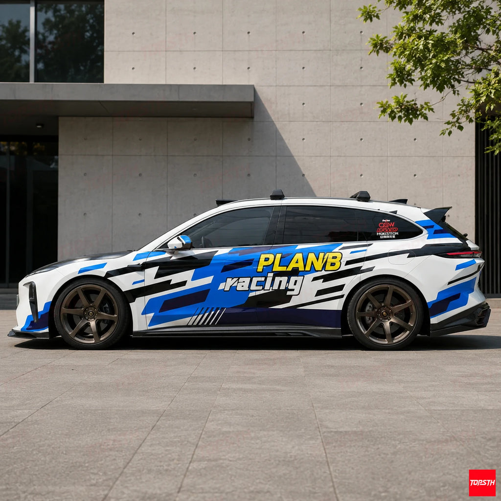 2023+ NIO ET5 Touring ET5T BOCT Style Carbon fiber Body kit side profile view by TOPSTH