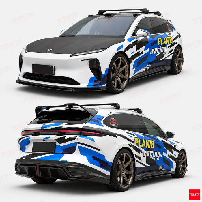 2023+ NIO ET5 Touring ET5T BOCT Style Carbon fiber Body kit white background product display by TOPSTH