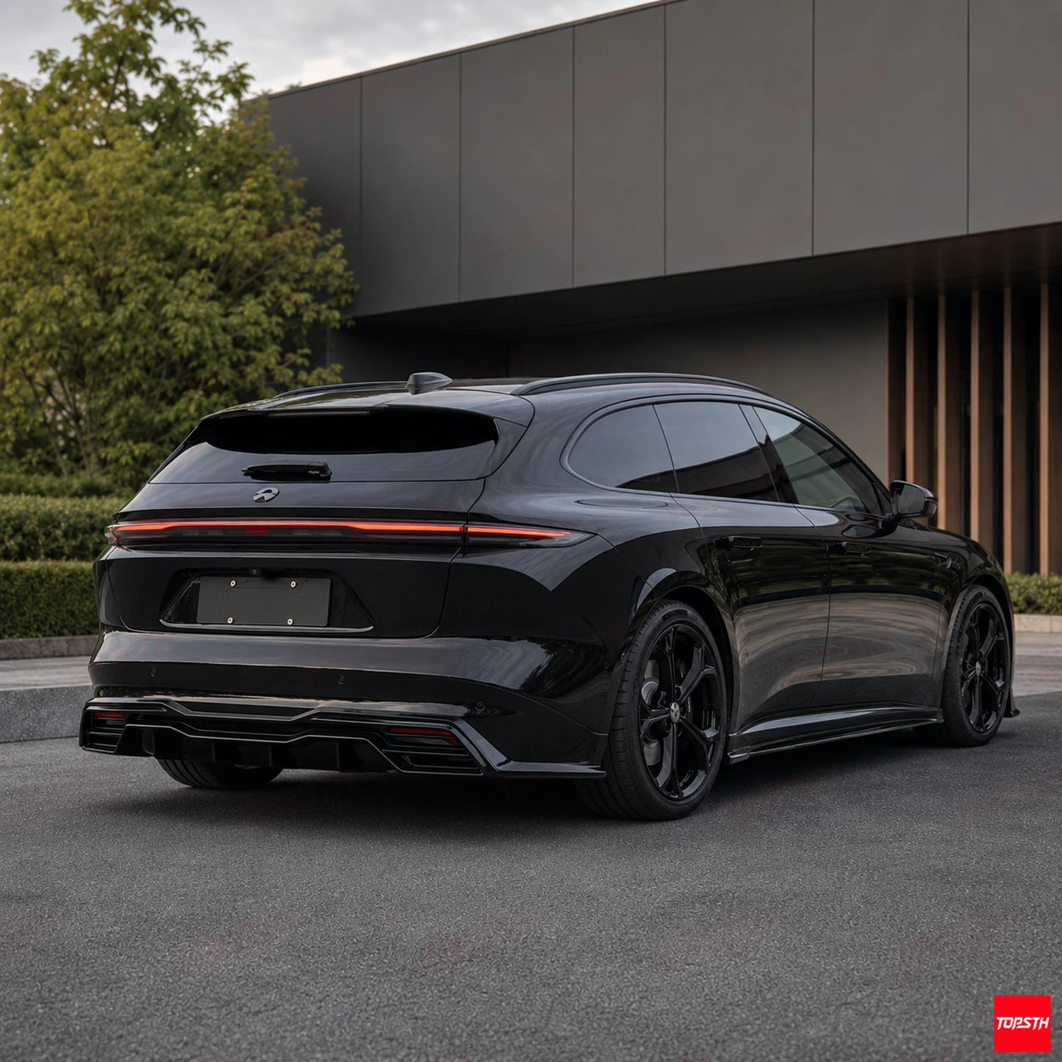 2023+ NIO ET5 Touring ET5T BSKT Style ABS Body kit rear 3-quarter full vehicle view by TOPSTH