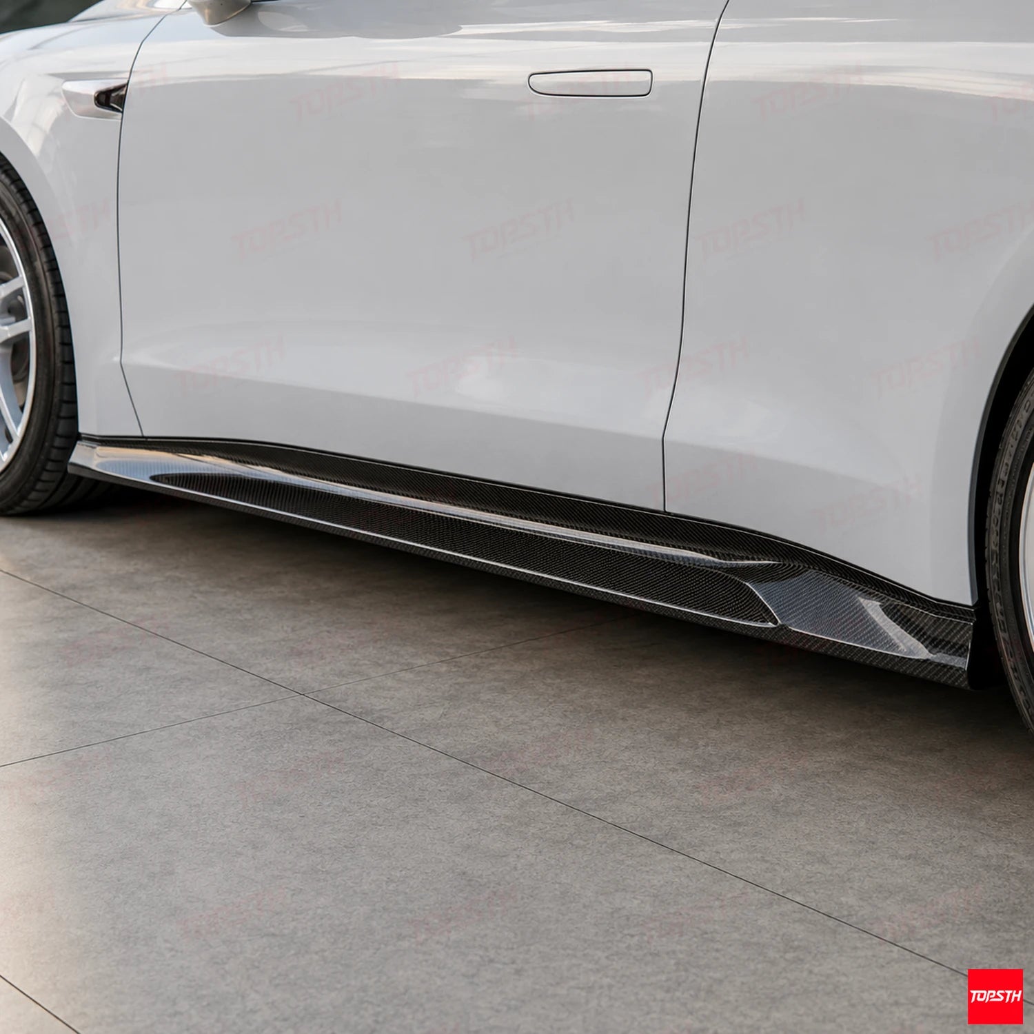2023+ NIO ET5 Touring ET5T CMST Style Carbon fiber Body kit side skirts detail by TOPSTH