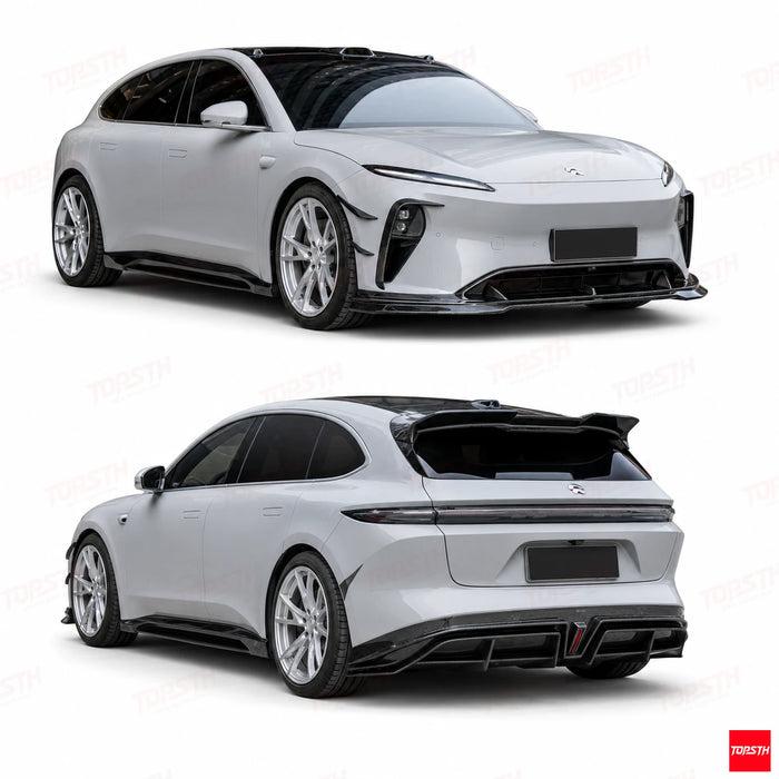 2023+ NIO ET5 Touring ET5T CMST Style Carbon fiber Body kit white background product display by TOPSTH