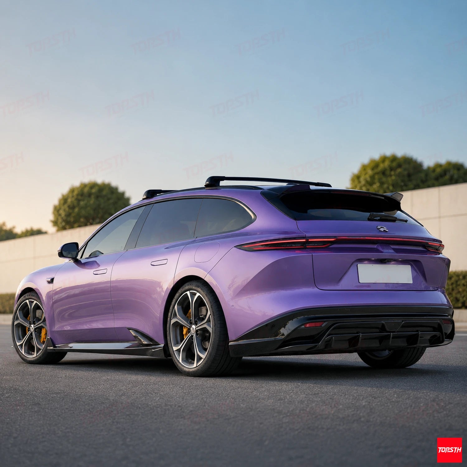 2023+ NIO ET5 Touring ET5T Ecturi Style ABS Body kit rear 3-quarter full vehicle view by TOPSTH