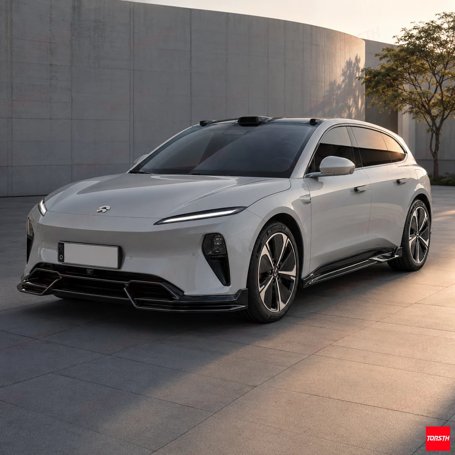 2023+ NIO ET5 Touring ET5T TBRO Style ABS Body kit front 3-quarter full vehicle view by TOPSTH