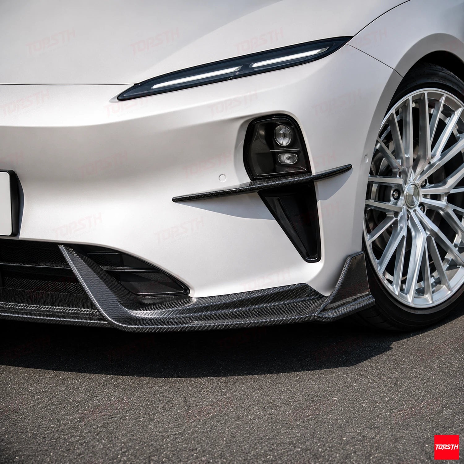 2023+ NIO NIO ET5 Touring ET5T MRK Style Dry carbon fiber Body kit front lip detail by TOPSTH