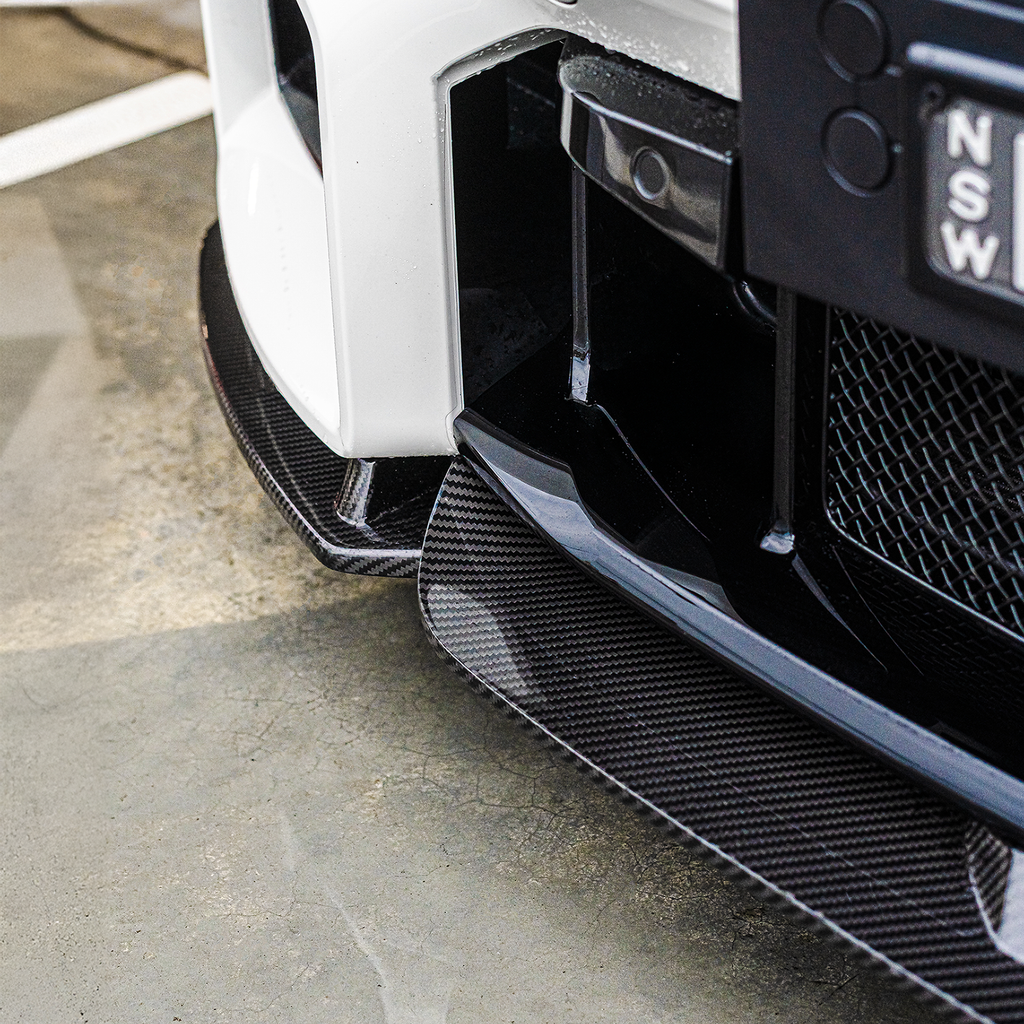 Divisor delantero de fibra de carbono preimpregnada de TOPSTH Designs para BMW G87 M2