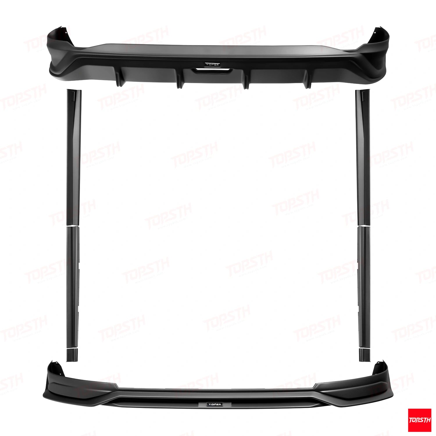 YOFER Style ABS Body Kit for 2024-2025 XPeng X9, White Background Parts by TOPSTH.