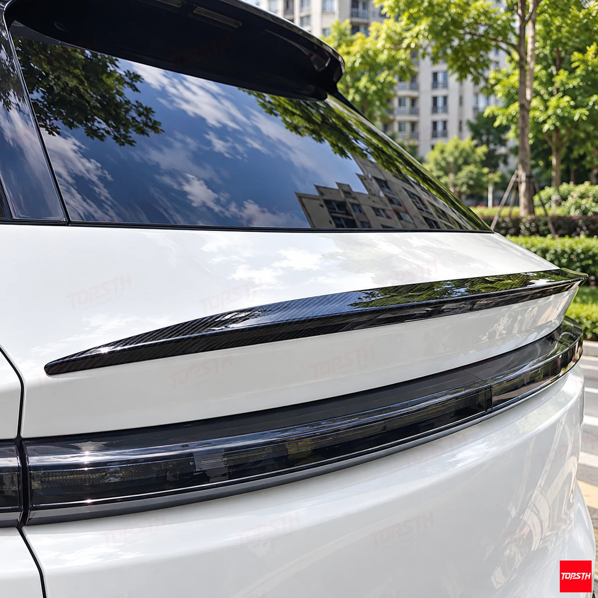 2024-2025 Zeekr 7X Ducktail ABS Spoiler full spoiler close-up by TOPSTH