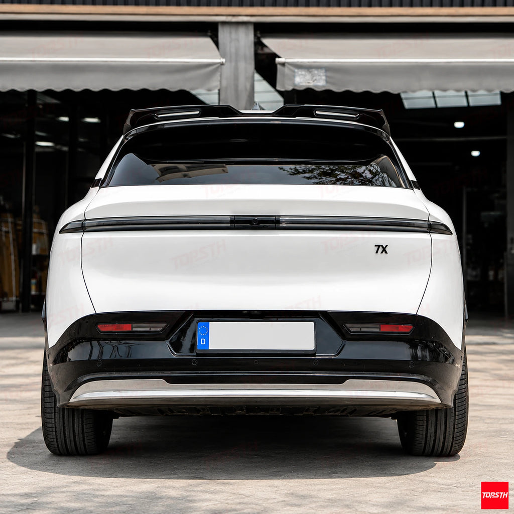 2024-2025 Zeekr 7X MC Style ABS Spoiler straight rear full vehicle view by TOPSTH