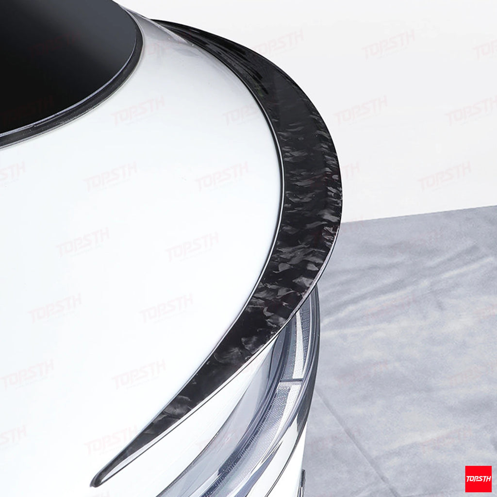 2024-2025 Zeekr 7X TOPSTH Style Carbon Fiber Spoiler spoiler side end detail by TOPSTH