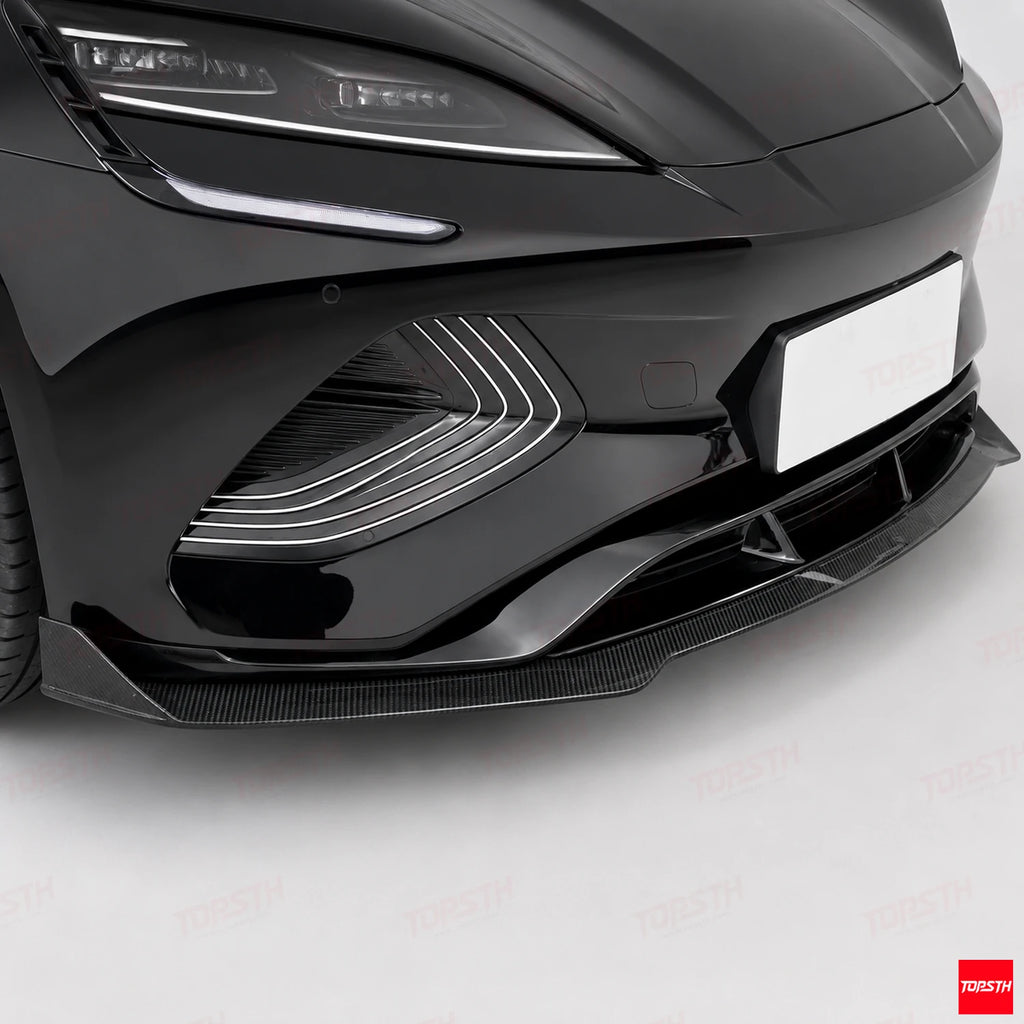 2024+ BDY Seal EV/Sedan KAZON Style Dry Carbon Fiber Body Kit front lip detail by TOPSTH