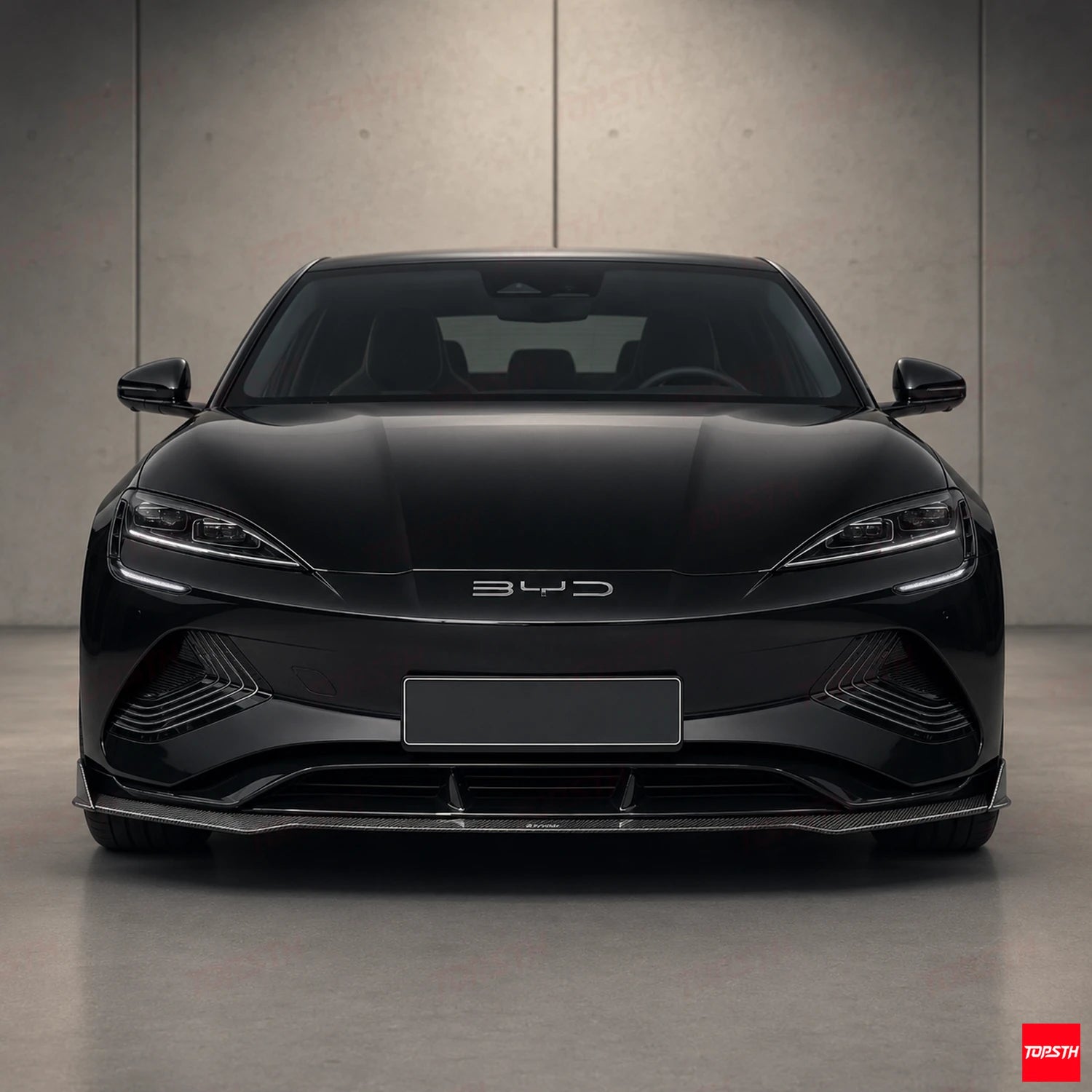 2024+ BDY Seal EV/Sedan KAZON Style Dry Carbon Fiber Body Kit front view by TOPSTH