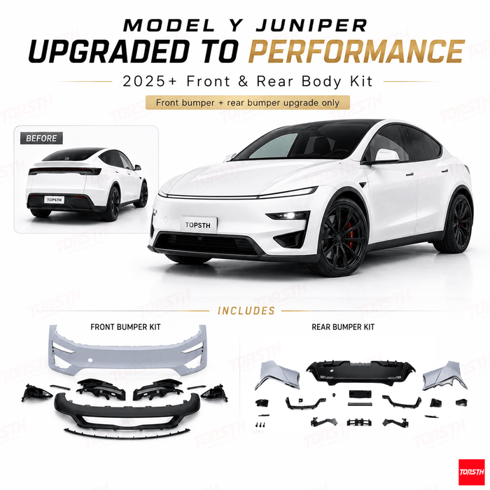 2025+ Tesla Model Y Juniper Performance Style Front & Rear Bumper Conversion Kit